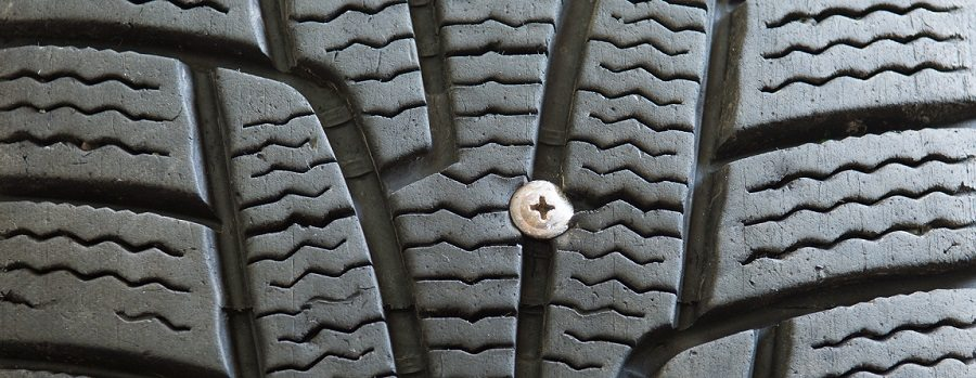 Nail in Car Tire