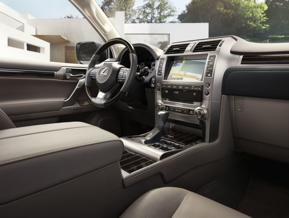 The large Lexus GX460 inside the home fits three row seats for a growing family.