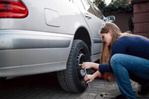 Performing Flat Tire Replacement
