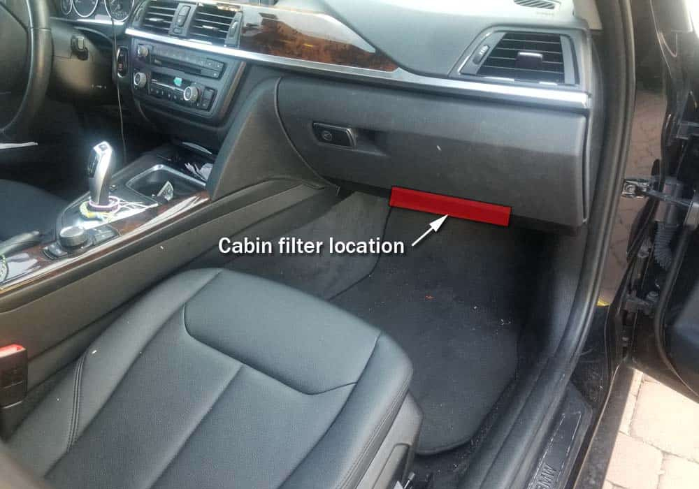 Cabin filter location
