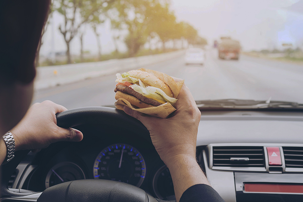 Avoid Eating Inside the Car